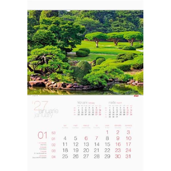 Calendar perete 2027. Gradini