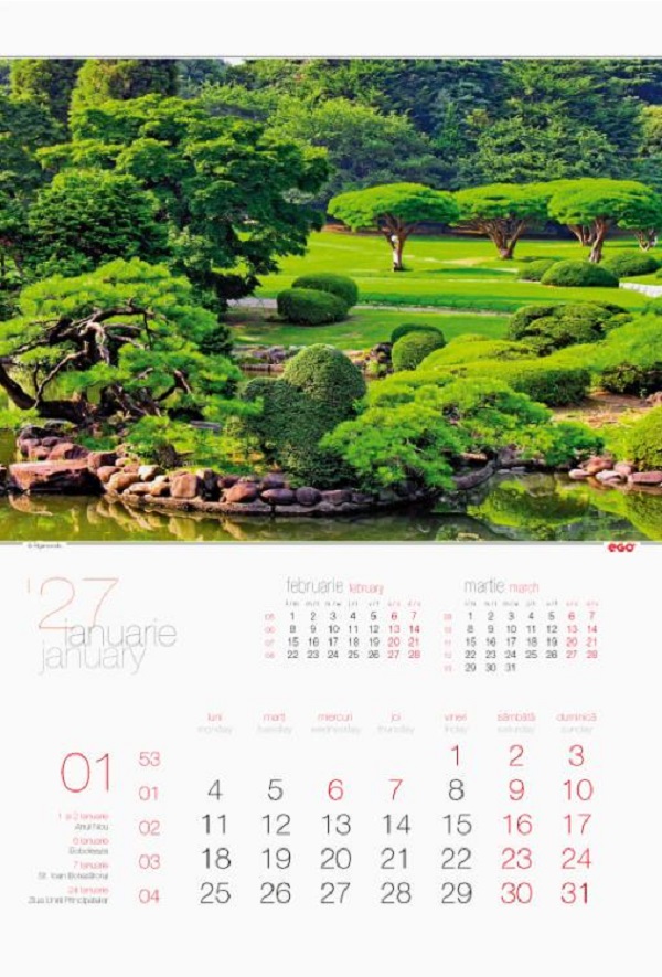 Imaginea produsului 'Calendar perete 2027. Gradini'