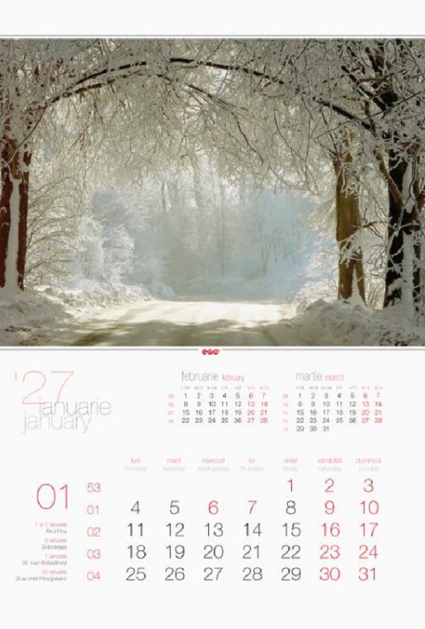 Imaginea produsului 'Calendar perete 2027. Alei'