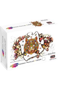 Imaginea produsului 'Puzzle din lemn multicolor 138 piese. Tigru'
