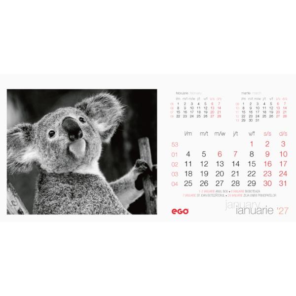 Calendar birou 2027: Animale