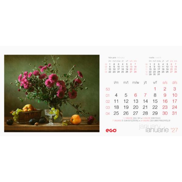 Calendar birou 2027: Naturi statice