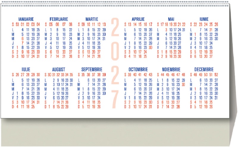 Imaginea produsului 'Calendar birou 2027: Triptic'