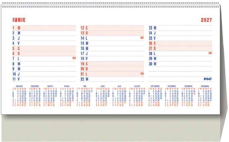 Imaginea produsului 'Calendar birou 2027: Triptic'