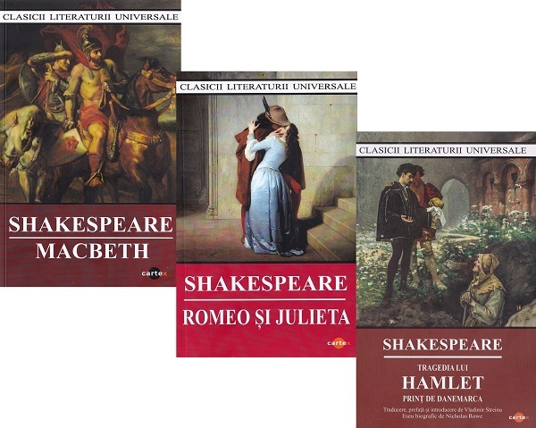 Coperta cărții 'Pachet 3 cărți: Macbeth + Romeo și Julieta + Tragedia lui Hamlet - William Shakespeare'