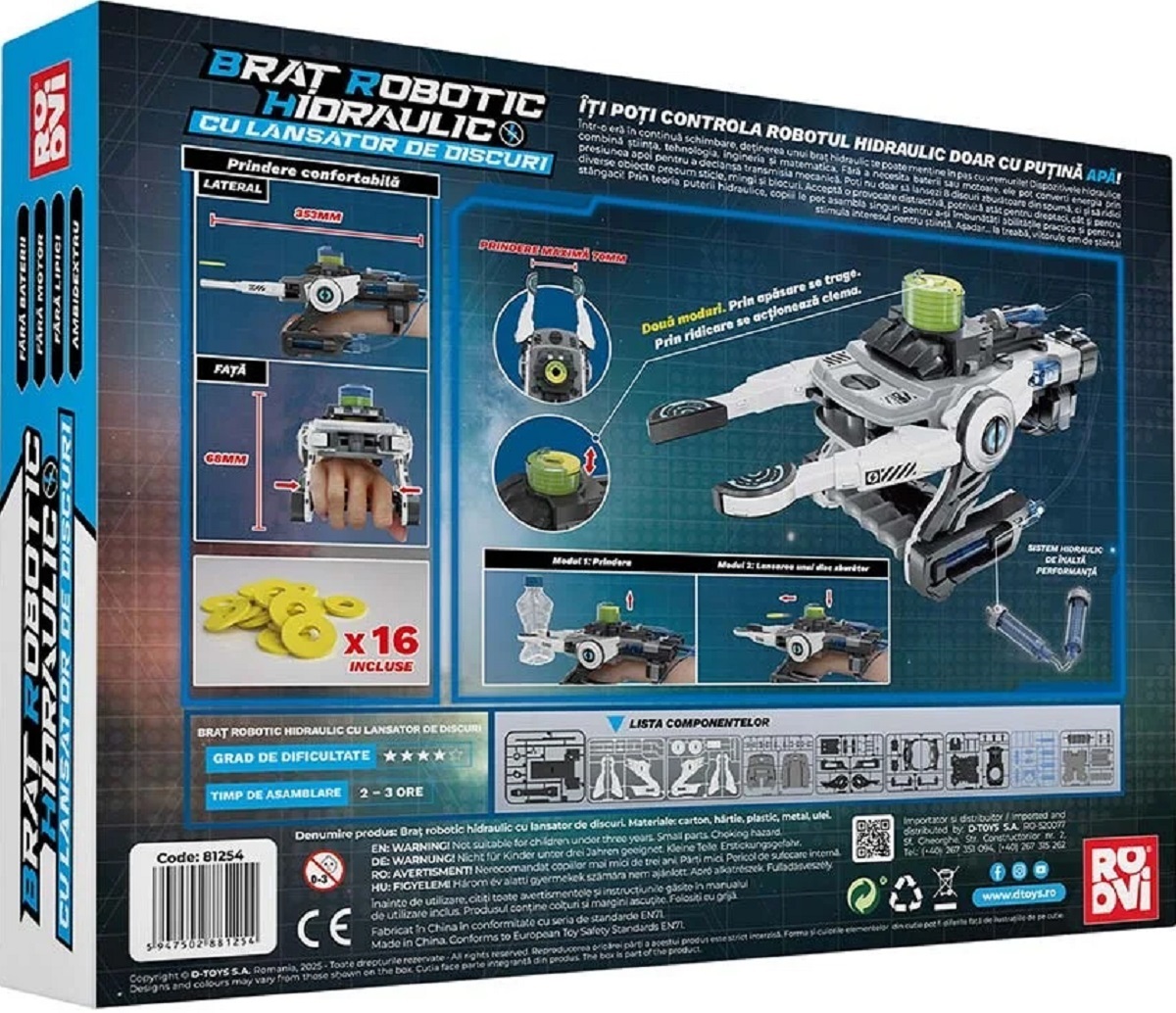 Imaginea produsului 'Jucărie interactivă: Braț robotic hidraulic'