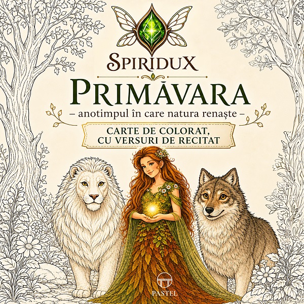 Spiridux. Primăvara: Anotimpul în care natura renaște. Carte de colorat de Cristina Reali - Coperta cărții