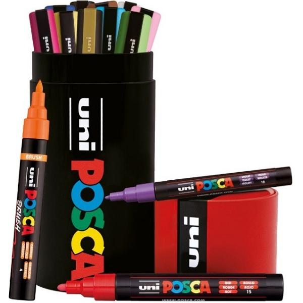 Set 13 markere Posca in cutie metalica