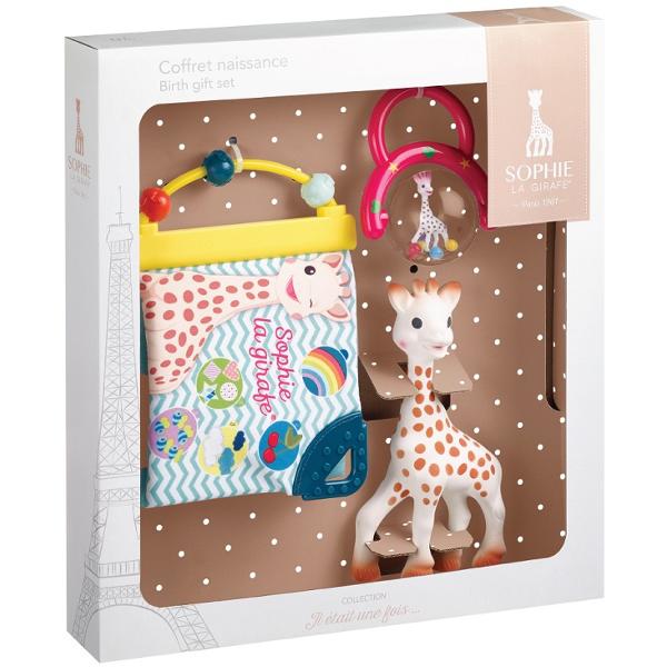 Set Girafa Sophie, zornaitoare si carticica cu activitati