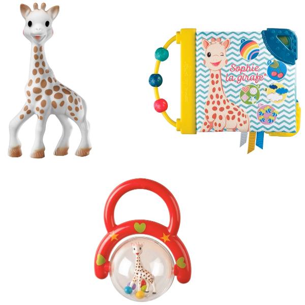 Set Girafa Sophie, zornaitoare si carticica cu activitati