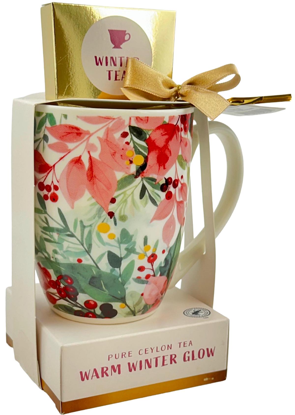 Imaginea produsului 'Set cană și ceai: Warm Winter Glow. Flori'