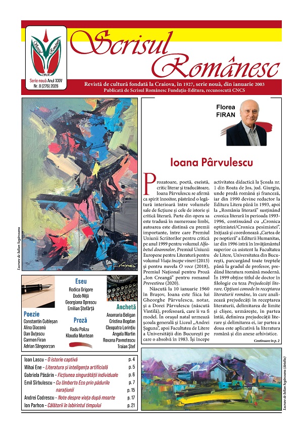 Coperta cărții 'Revista Scrisul Romanesc Nr.8 din 2026'