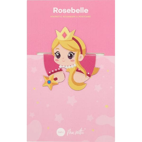 Semn de carte magnetic + Carte postala. Rosebelle