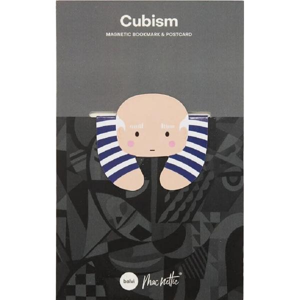 Semn de carte magnetic + carte postala. Cubism