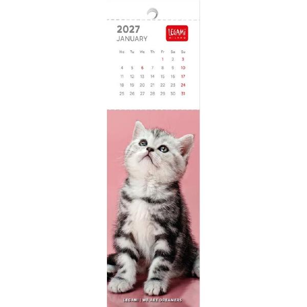 Calendar 2027. Semne de carte. Kittens