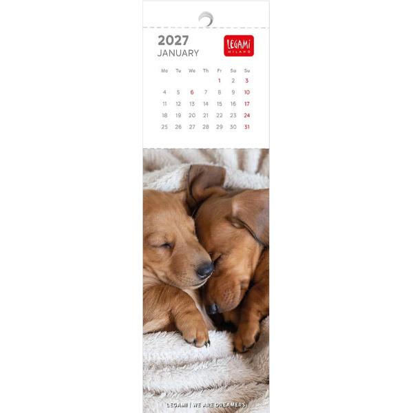 Calendar 2027. Semne de carte. Puppies