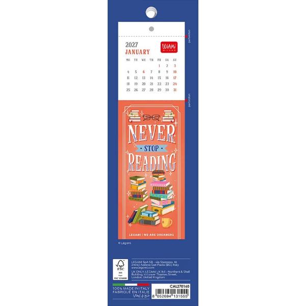Calendar 2027. Semne de carte. Book Lover