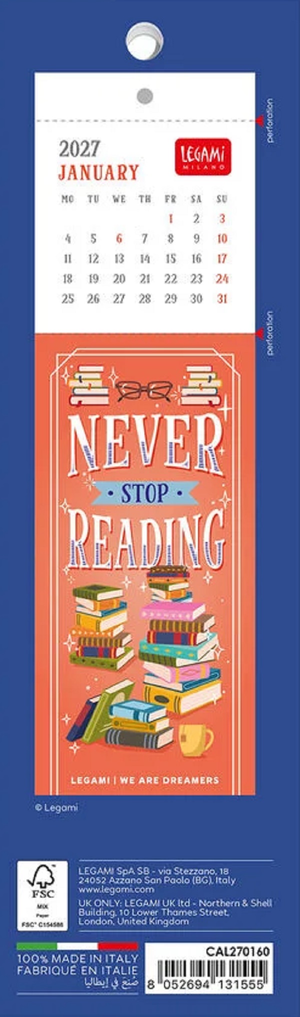 Imaginea produsului 'Calendar 2027. Semne de carte. Book Lover'