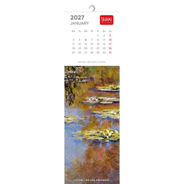 Calendar 2027. Semne de carte. Claude Monet