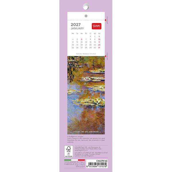 Calendar 2027. Semne de carte. Claude Monet