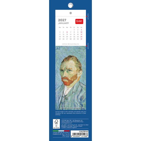 Calendar 2027. Semne de carte. Vincent Van Gogh