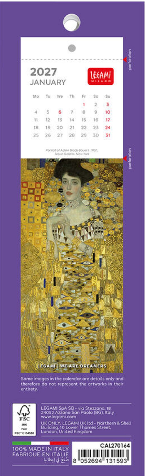 Imaginea produsului 'Calendar 2027. Semne de carte. Gustav Klimt'