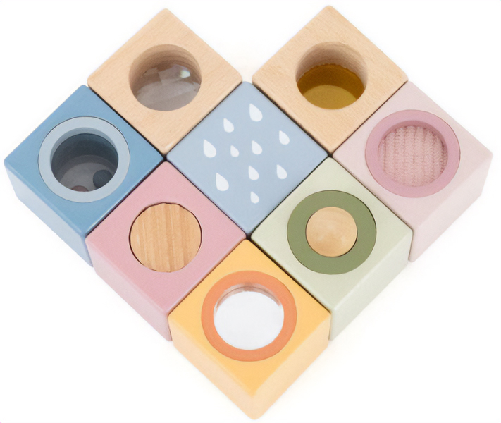 Imaginea produsului 'Joc: Blocuri senzoriale din lemn'