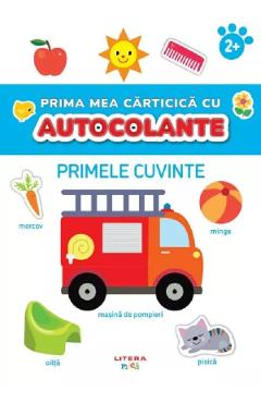 Coperta cărții 'Prima mea cărticică cu autocolante. Primele cuvinte'