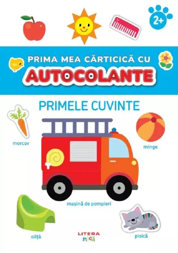 Coperta cărții 'Prima mea cărticică cu autocolante. Primele cuvinte'