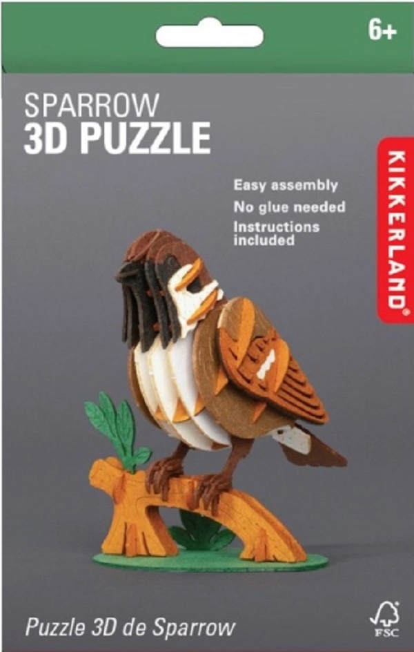 Imaginea produsului 'Puzzle 3D: Vrabie'
