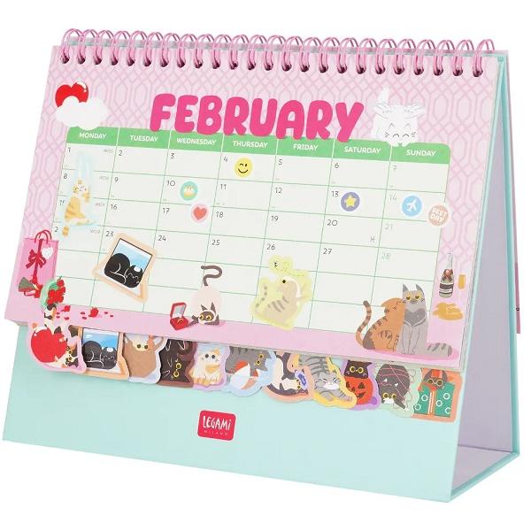 Calendar de birou 2027. Cats