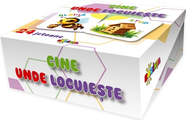 Coperta cărții 'Cine unde locuiește. 24 jetoane'