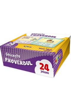 Coperta cărții 'Ghicește proverbul. 24 jetoane'