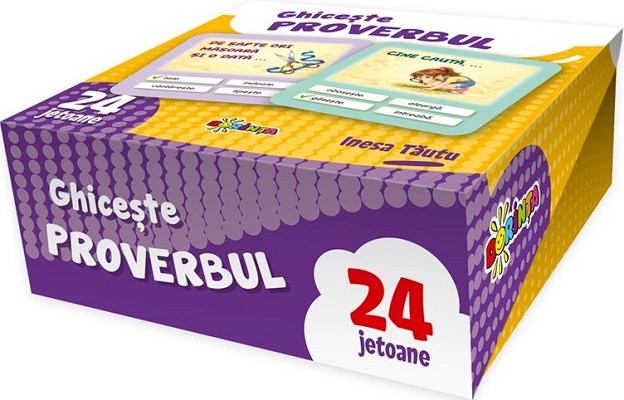 Coperta cărții 'Ghicește proverbul. 24 jetoane'