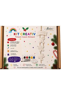 Imaginea produsului 'Kiit creativ: Ghirlandă Crăciun. Ceramică pentru pictat'