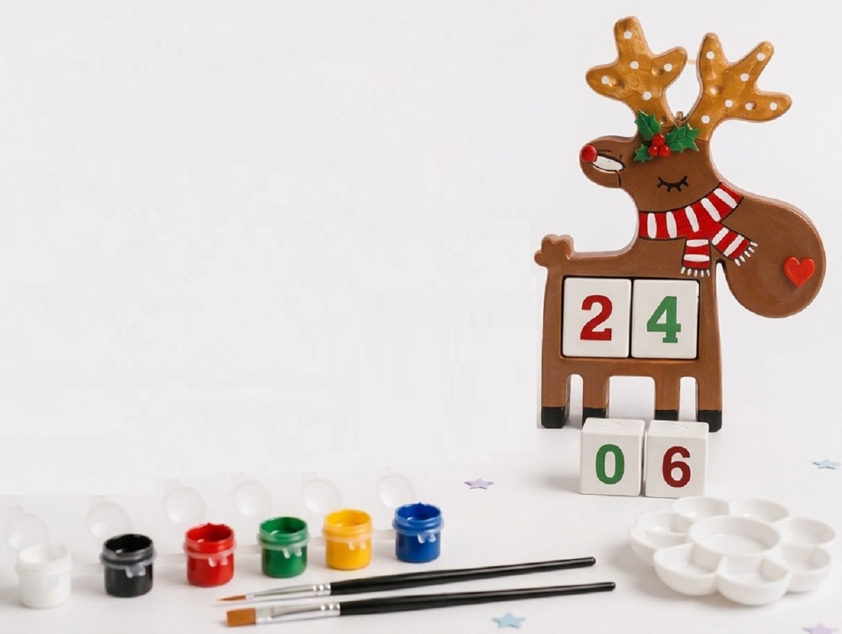 Imaginea produsului 'Kit creativ: Calendar ren. Ceramică pentru pictat'