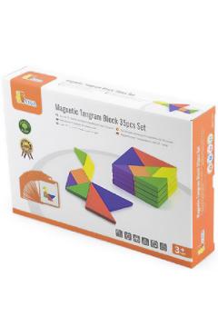 Imaginea produsului 'Joc: Tangram magnetic 35 piese'