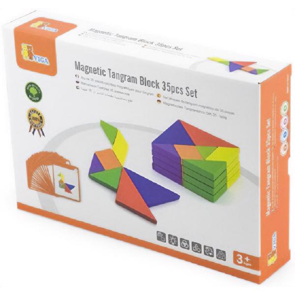 Joc: Tangram magnetic 35 piese