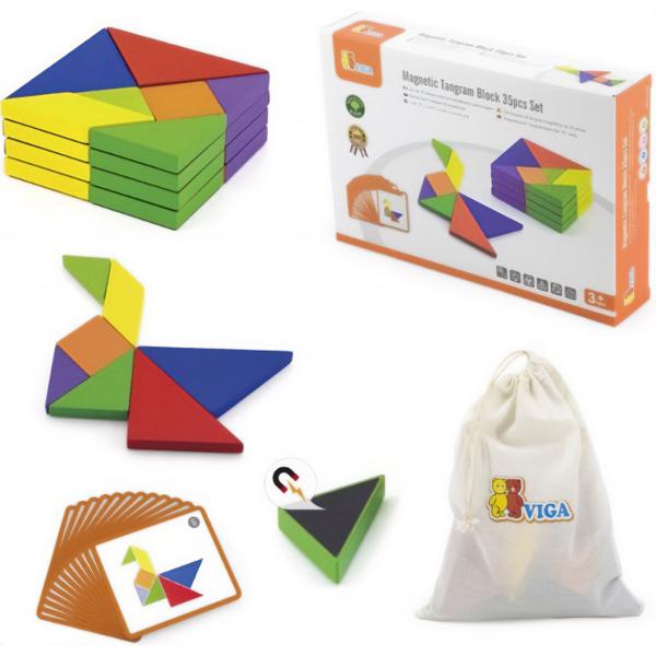 Joc: Tangram magnetic 35 piese