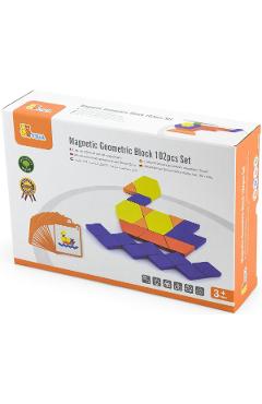 Imaginea produsului 'Set blocuri geometrice magnetice 102 piese'
