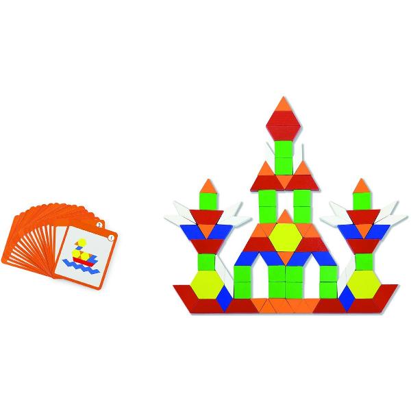 Set blocuri geometrice magnetice 102 piese