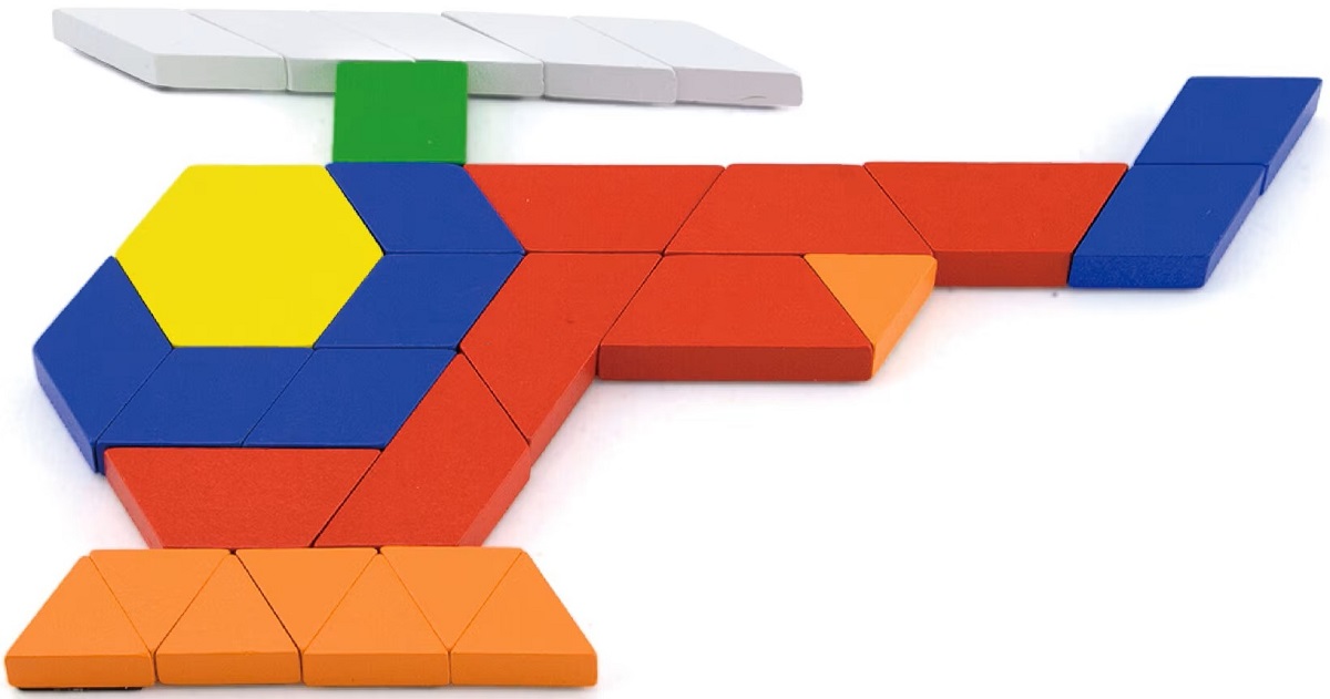 Imaginea produsului 'Set blocuri geometrice magnetice 102 piese'