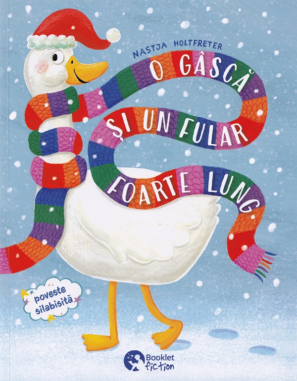 Coperta cărții 'O gâscă și un fular foarte lung + Spiridușa Wilma. Crăciun în pădure - Nastja Holtfreter, Lisa Gastager'
