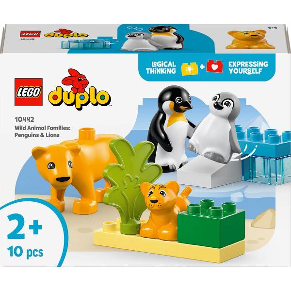 Lego Duplo: Familii de animale salbatice. Pinguini si lei