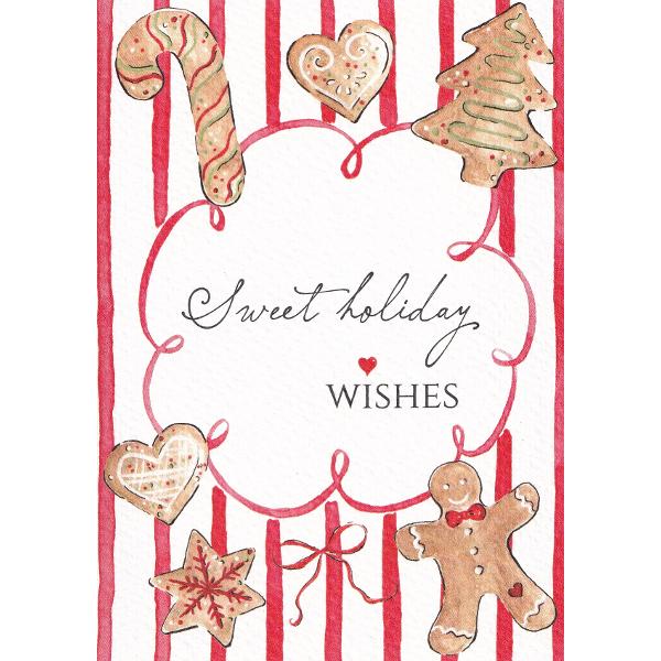 Felicitare: Sweet Holiday Wishes Turta dulce. Mai Colorat