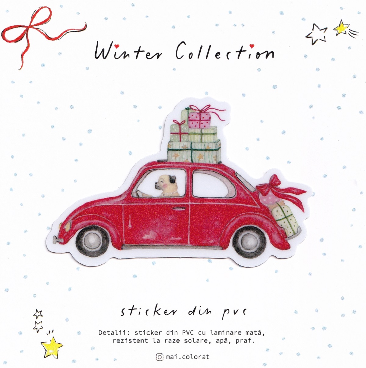 Imaginea produsului 'Sticker: Red car. Mai Colorat'