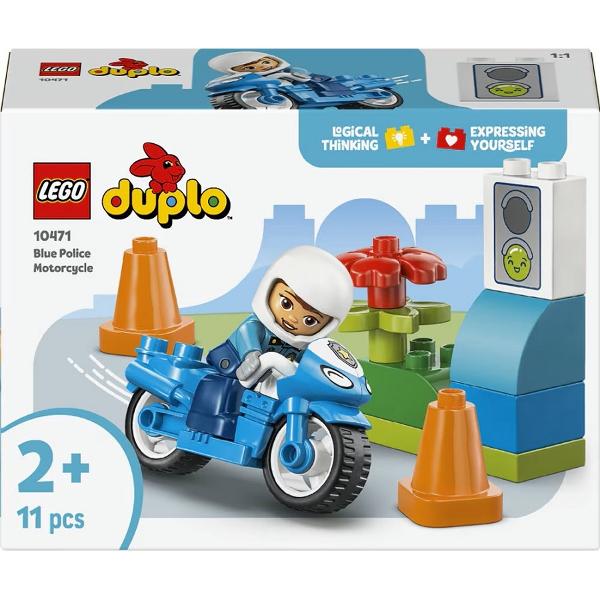 Lego Duplo: Motocicleta albastra de politie