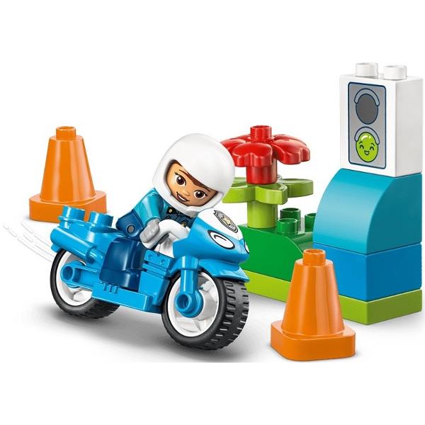 Lego Duplo: Motocicleta albastra de politie