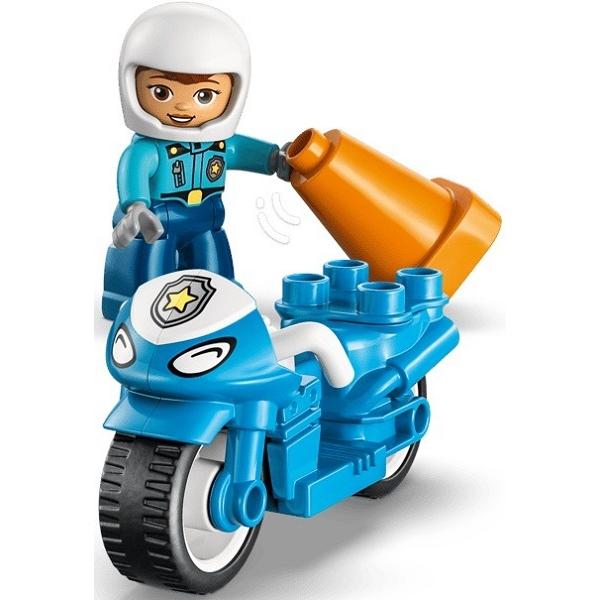 Lego Duplo: Motocicleta albastra de politie