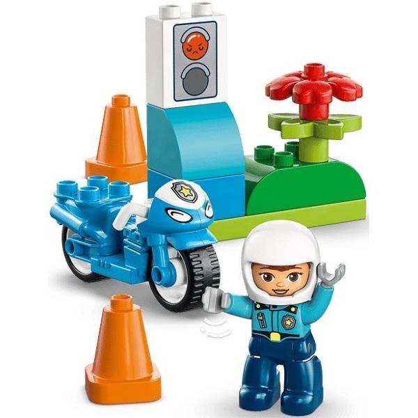Lego Duplo: Motocicleta albastra de politie